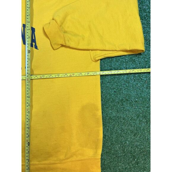 Vintage West Virginia Mountaineers Sweatshirt Men XXL 2XL Yellow Crew‎ Neck WVU - Picture 6 of 7
